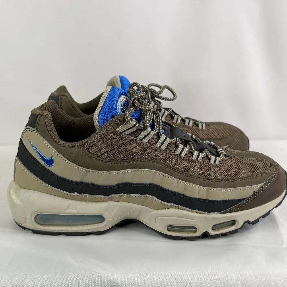 Nike‎ Air Max 95 Dark Dune Hyper Cobalt Mens 12 Brown Blue 609048-203
